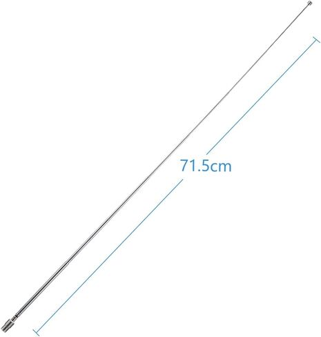 2PCS TV Male Plug Connector Telescopic Antenna 7 Sections PAL Telescopic Antenna 71.5cm/28IN for DVB-T DVB-T2 TV FM AM Stereo Reception in Saudi Arabia