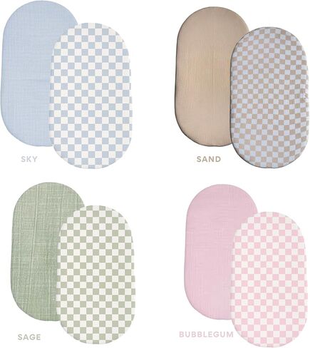 ملاءات سرير من الموسلين من شركة Bolton Baby | 100% قطن فائق النعومة وجيد التهوية | مناسب عالمي لمراتب سرير الأطفال المختلفة: 33X17X4 | عبوتان (حكيم) in Kuwait