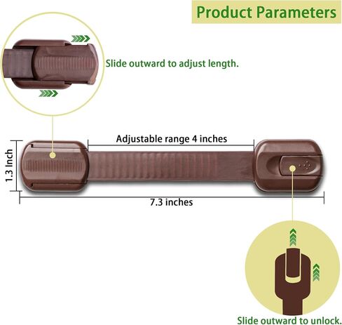 Cabinet Locks Provide Effective Baby Proofing - No Screws and Magnets Required Multi-purpose Suitable for Furniture Ovens Drawers Kitchens Toilet Seats (A - White, 2 pieces (1set)) in Saudi Arabia