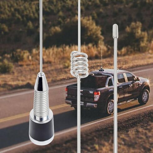 HYS تم ضبطه مسبقًا 462-467 ميجا هرتز UHF هوائي قاعدة NMO للهواة، GMRS سوط هوائي NMO منخفض النطاق UHF مع زنبرك - 31.88 بوصة، طويل المدى 4.5dBi، قياسي NMO Mount-Low Profile in Saudi Arabia