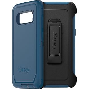 OtterBox Defender Series Screenless Edition Case for Samsung Galaxy S8 (Only) - Holster Clip Included - Non-Retail Packaging - Bespoke Way (Blazer Blue/Stormy Seas Blue)