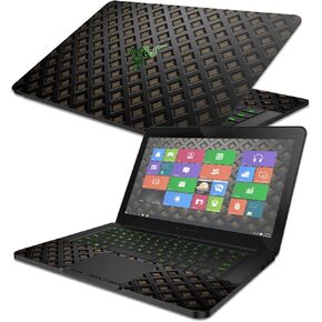 MightySkins Skin Compatible with Razer Blade 14" (2014-2017) - Black Wall | Protective, Durable, and Unique Vinyl Decal wrap Cover | Easy to Apply, Remove, and Change Styles | Made in The USA