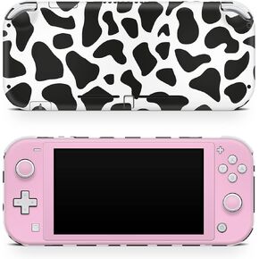 TACKY DESIGN Classic Pink Leopard Skin Compatible with Nintendo Switch lite Skin, Cow Skin Compatible with Switch lite Cover Vinyl 3m Decal Cute Full wrap Compatible with Switch lite Accessories
