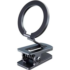 LEONIDIS Universal Clip-On Magnetic Adjustable Multipurpose Phone Holder Mount for Desk Plane Car Table, Black