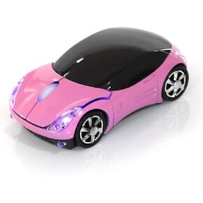 2.4G Wireless Mouse 3D Car Shape Wireless Optical Mouse USB Receiver for Laptop PC (B-car, Black)