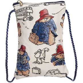 Signare Tapestry Mini Crossbody Phone Bag, Ladies Purse for Phone, Mobile Phone Bag, Phone Purse, Smart Phone Bag in Paddington Bear Design (SM02-PADD)