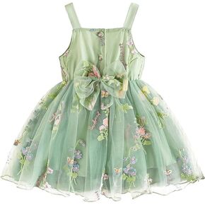 JEELLIGULAR Baby Girls Tutu Dress Infant Toddler Sleeveless Flower Princess Dresses Wedding Tea Party Birthday Tulle Dress