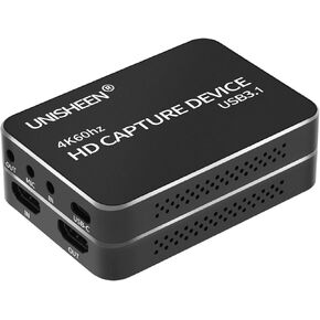 USB 3.0 Game Capture Card 4K HDMI Video Adapter Card, Broadcast Live Stream and Record, HDMI to USB 3.0 Dongle HD 1080P Live Streaming Video Game Grabber Converter