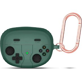 for Bose Ultra Open Earbuds Case(2024) with Hooks, Shockproof Protective Case with Keychain, Soft Silicone 3D Game Console Shaped Shell Wireless Earbuds Front LED Visible Protective Skin Case