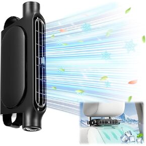 USB Car Seat Cooling Fan With Elastic Belt 3 Wind Speeds Space-Saving Car Front Seat Backseat Fans For All Cars Vehicle Jeep Van RV Truck ，Recirculating air conditioning in the car