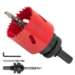 Hole Saw for Wood Plastic and Thin Metal Cutting, 6-1/4 inch Bi-Metal Hole Cutter with Hole Saw Drill Bit Hole Saw Kit Set (with Dust Bowl)