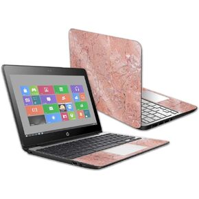 MightySkins Glossy Glitter Skin for HP Chromebook 11 G5 11.6" - Pink Marble | Protective, Durable High-Gloss Glitter Finish | Easy to Apply, Remove, and Change Styles | Made in The USA