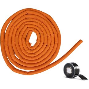 Orange Woven Mesh Split- 3/4" inch Sleeve Braided Wire Loom for High-Temperature Automotive Harness and Home Cable Management - 20feet Fit 3/4'' to 1-1/5" ID