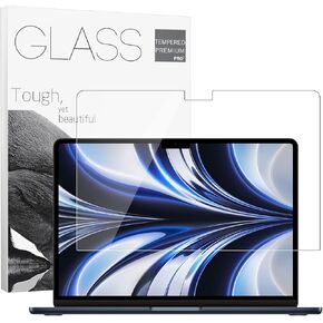واقي شاشة لجهاز ماك بوك اير 13.6 بوصة 2022، طبقة من الزجاج المقوى لجهاز ماك بوك اير الجديد (M2 2022، A2681)، خالي من الفقاعات، رفيع للغاية، شفاف عالي الدقة، مضاد للخدش in Kuwait