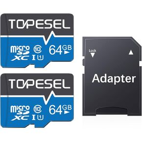 TOPESEL 32GB Micro SD Card 2 Pack Memory Cards Micro SDHC UHS-I TF Card Class 10 for Camera/Drone/Dash Cam(2 Pack U1 32GB)