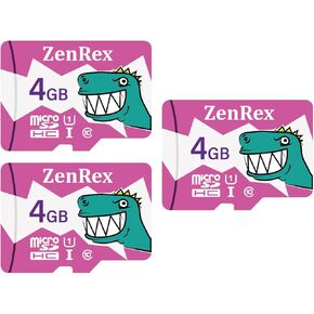 4GB Pack of 3, 5 Count Micro SDHC High Speed C10 U1 A1 Memory Card for Camera Tablet Smartphone with Adapter