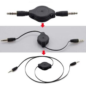 Seadream 3Pack Auxiliary Retractable 3.5mm Male to Male Stereo Audio AUX Extension Cable Cord for iPod iPhone Zune Car Stereo MP3