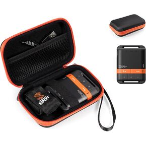 CaseSack Case for Spot Gen 4 / Gen 3 Satellite GPS Messenger, All in one Protection case for GPS and Accessories with Featured Contrasted Orange Zip to Match The GPS (Large for Gen 4)