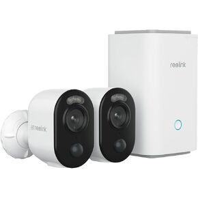 REOLINK 4K Security Cameras Wireless Outdoor System, Encrypted 1 Year Local Storage, 5-Month Battery Life, 2.4/5GHz Wi-Fi, Spotlight, No Monthly Fee, Home Hub with 2X Argus 3 Ultra
