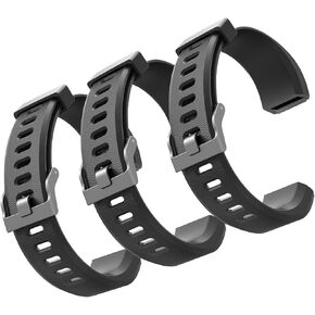 3 Pack Waterproof Band Compatible with Veryfitpro Watch Bands, Slim Soft Tpu Replacement Band for Veryfit Pro ID115Plus HR Band