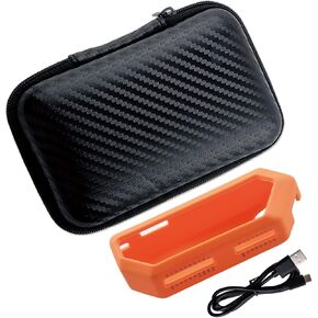 3 in 1 Protective Accessories for Flipper Zero, Flipper Zero Silicone Case & EVA Carrying Case & USB Cable for Flipper Zero(Black)