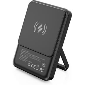 3-in-1 Magnetic Portable Charger with Stand, 5000mAh Power Bank with Type-C Input/Output, Wireless Charging,Compatible with iPhone 15/15 Plus/15 Pro/15 Pro Max, iPhone 14/13/12 Series