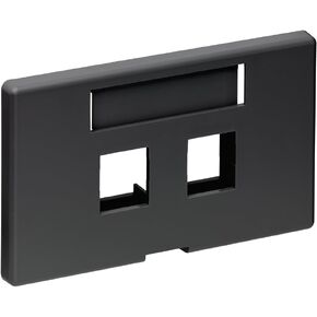 Leviton 49910-HE2 2-Port QuickPort Modular Furniture Faceplate (Herman Miller), Black