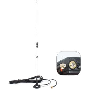 Mobile radio antenna Car VHF antenna Dual frequency UHF 136-174MHz 400-520MHz UHF antenna Car magnetic antenna, compatible with Kenwood compatible with BaoFeng amateur radio walkie-talkie