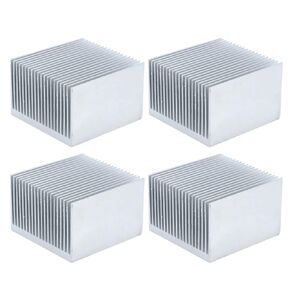 4Pcs Aluminum Heatsink, Radiator Heat Sink Cooling Fins or Electronics CPU Module, LED Chipset, 60 x 60 x 39mm / 2.4'' x 2 x 1.5'' (without adhesive)