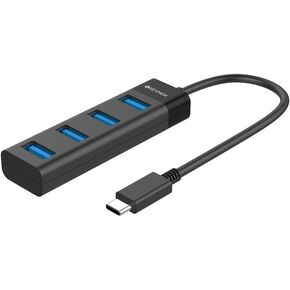 4-Port USB C Hub, KEYMOX Compact Size Type C Adapter with 4 USB 3.0 Ports USB Type C Hub for MacBook Pro 2019/2018/2017, Google Chromebook Pixelbook, XPS, Samsung S9/S8 and More USB Type C Devices