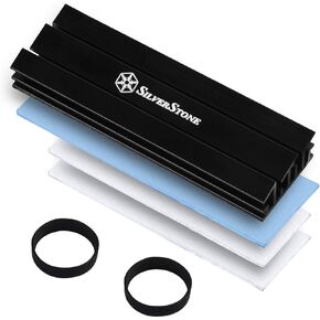 SilverStone Technology Aluminum Alloy Heatsink with Multiple Thermal Pads for PCIE NVME M.2 or SATA M.2 TP02-M2