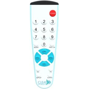 5-Pack Clean Remote Universal Tv Remote - Big Button