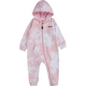 Levi's unisex-baby Baby Long Sleeve Hooded Coverall