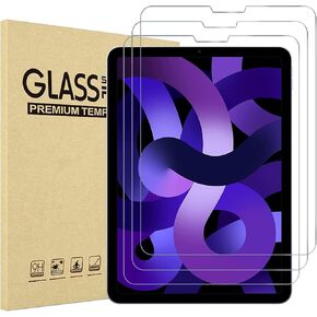 3 Pack Screen Protector for iPad Air 5th 4th Generation (Air 5/4, 10.9 Inch, 2022/2020) iPad Pro 11 Inch (2022/2021/2020/2018) Tablet - Tempered Glass, Case Friendly, Apple Pencil Compatible
