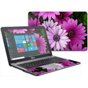 MightySkins Skin Compatible with Asus VivoBook X540SA X540LA 15.6" wrap Cover Sticker Skins Purple Flowers