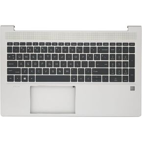 Replacement Upper Case Palmrest Backlit Keyboard Assembly for HP Elitebook 650 655 G9 15'' Notebook Top Cover N17712-001 Silver