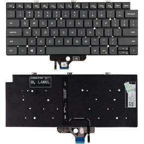 Replacement Keyboard with Backlit Compatible with Dell Latitude 13 7300 7320 E7320 5320 No Frame and No Trackpoint
