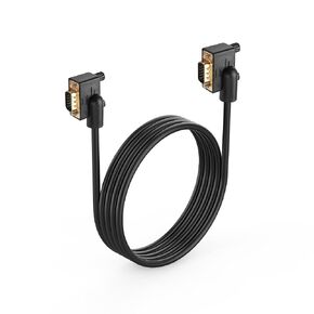 PNGKNYOCN 90 Degree VGA to VGA Cable, Left Bend Angle VGA Male to Left Bend Angle VGA Male 15 Pin Full HD 1080P High Resolution Video Cord 1.5M (L/L)