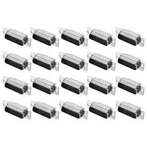 uxcell D-sub Connector DB26 Male Socket 26-pin 3-Row Male Serial Port Terminal Breakout for Mechanical Equipment CNC Computers Pack of 20
