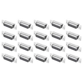 uxcell D-sub Connector DB26 Female Socket 26-pin 3-Row Female Serial Port Terminal Breakout for Mechanical Equipment CNC Computers Pack of 20