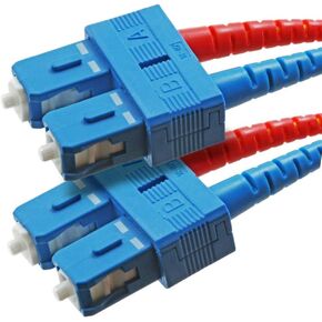 Monoprice كابل ألياف بصرية أحادي الوضع - 2 متر - أصفر | SC/SC، UL، نوع 9/125، دوبلكس، كورنينج
