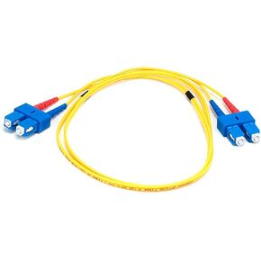 Monoprice Single Mode Fiber Optic Cable - 2 Meters - Yellow | SC/SC, UL, 9/125 Type, Duplex, Corning