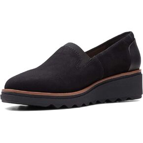 حذاء نسائي من Clarks Sharon Dolly Loafer، أسود، 8 عرض