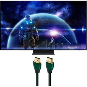 SAMSUNG QN42S90DAEXZA 42 Inch 4K OLED Smart TV with Dolby Atmos and an AudioQuest Forest HDM48FOR225 2.25M 48G 8K-10K HDMI Digital Cable (2024)