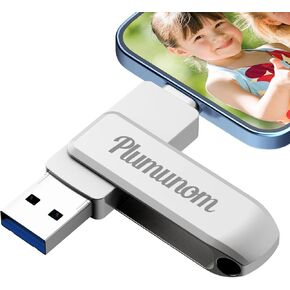 محرك أقراص فلاش سعة 32 جيجابايت لـ iPhone Photo Stick، عصا صور لمحرك فلاش iPhone لحفظ المزيد من الصور ومقاطع الفيديو، تحرير مساحة تخزين الجهاز iPhone Memory Stick المتوافقة مع iPhone/Android/PC.