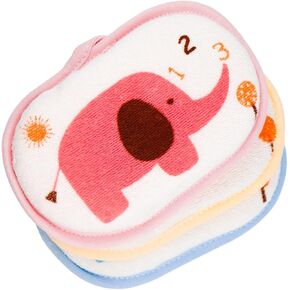 3Pcs Baby Bath Sponge Cartoon Soft Scrubber Bath Brush Fun Baby Shower Towel for Babies Toddler (3 Colors)