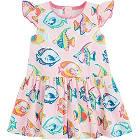 Mud Pie Baby Girl Rainbow Fish Tshirt Dress
