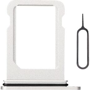 Single Sim Card Tray Holder Adapter White Replacement for iPhone 12 Mini Version US SIM Card Tray with SIM Ejector for iPhone 12mini Mobile Phone Repair Replace A2176 A2398 A2399 A2400