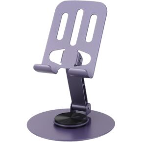 Folding Cell Phone Stand, Fully Adjustable Foldable Phone Holder for Desk Compatible with iPhone 15, 14, 13,12,11, All Phones and Tablet Devices，Purple