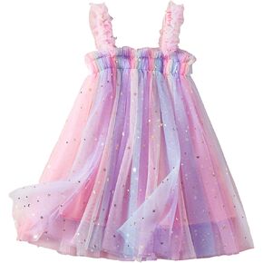 NNJXD Flower Girl's Wedding Dress Lace Sleeveless Tulle Summer Vintage Dresses